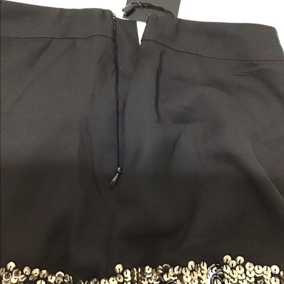 NBD Black Micro Mini Skirt Sequin Embellishments Size XS New Without Tag - Picture 5 of 10